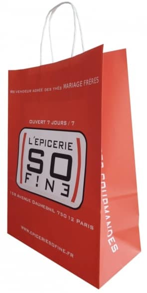 Sac papier personnalisé épicerie